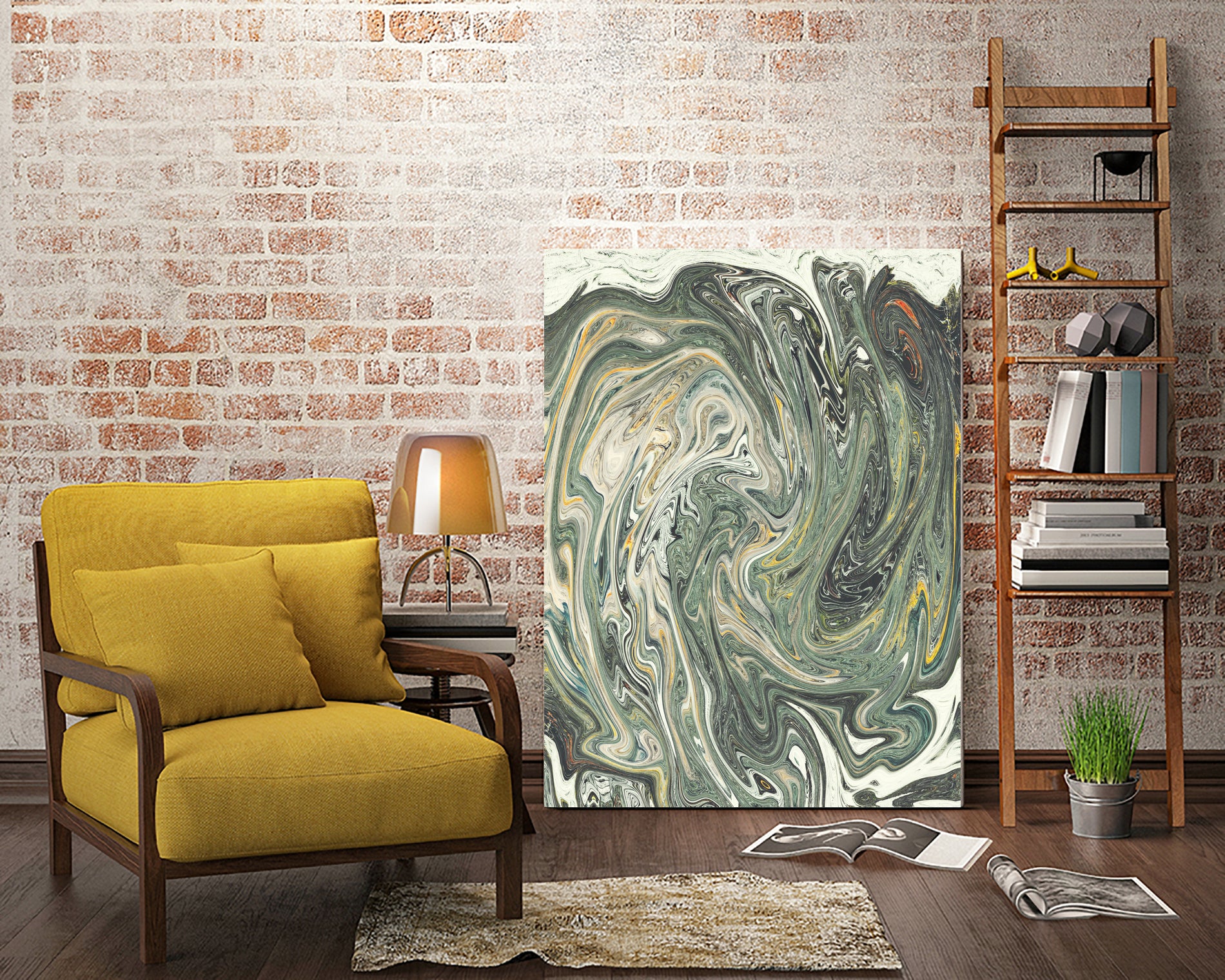 Abstract Marble Painting III by Amir Faysal on GIANT ART - gray digital painting