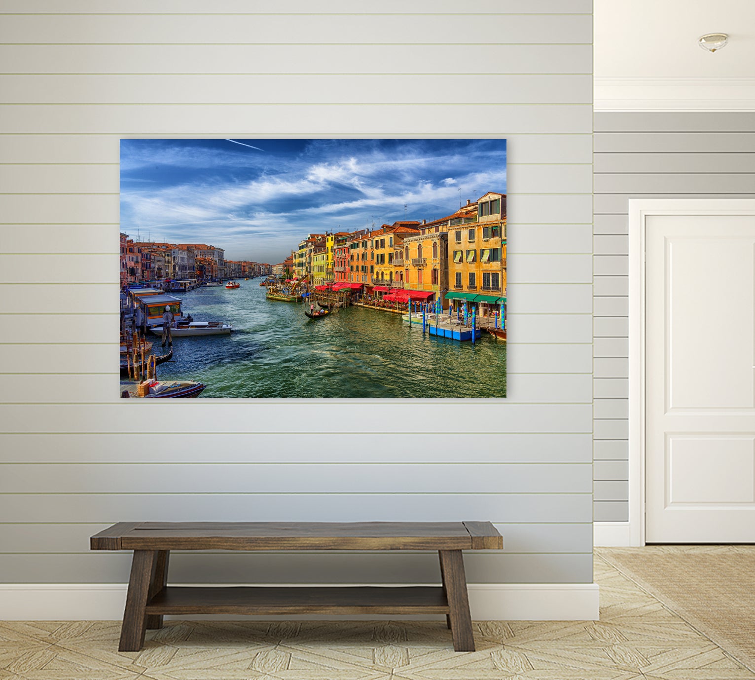 Grand Canal from Rialto Bridge by Darryl Brooks on GIANT ART - blue photo manipulation