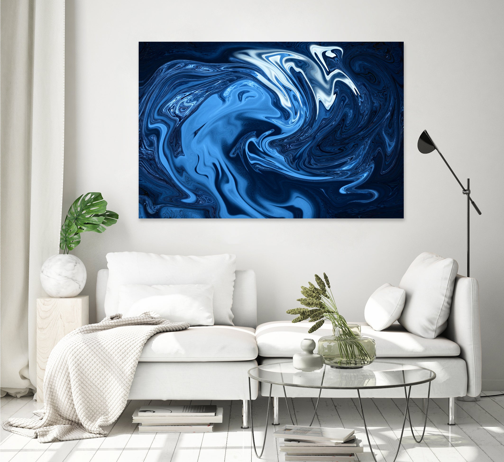Abstract Marble Painting II by Amir Faysal on GIANT ART - blue digital painting