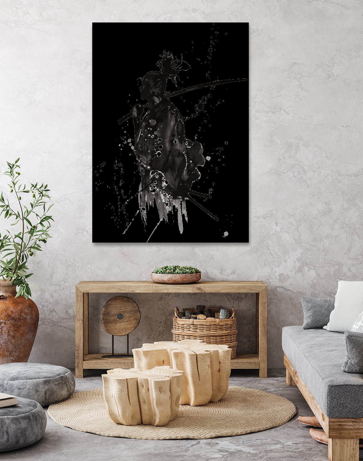 samurai japan katana warrior by Desi Setyoningrum on GIANT ART - black vector illustration