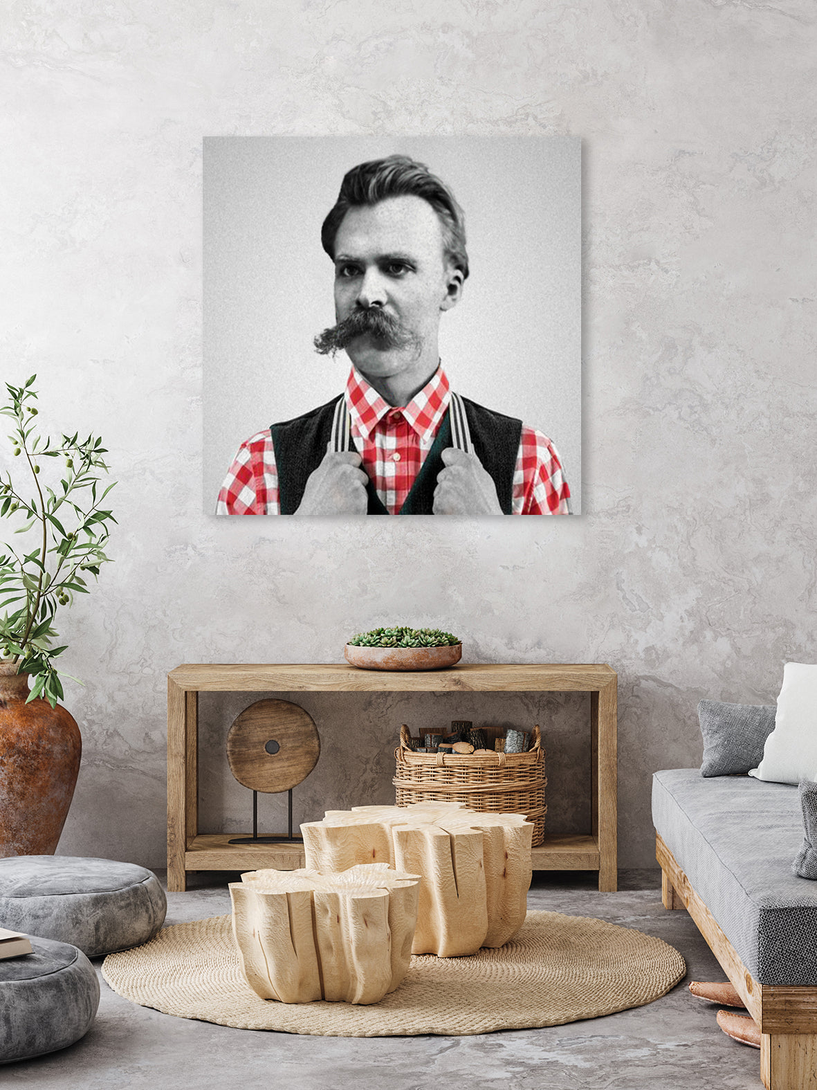 Hipster Nietzsche by Luigi Tarini on GIANT ART - gray photo manipulation