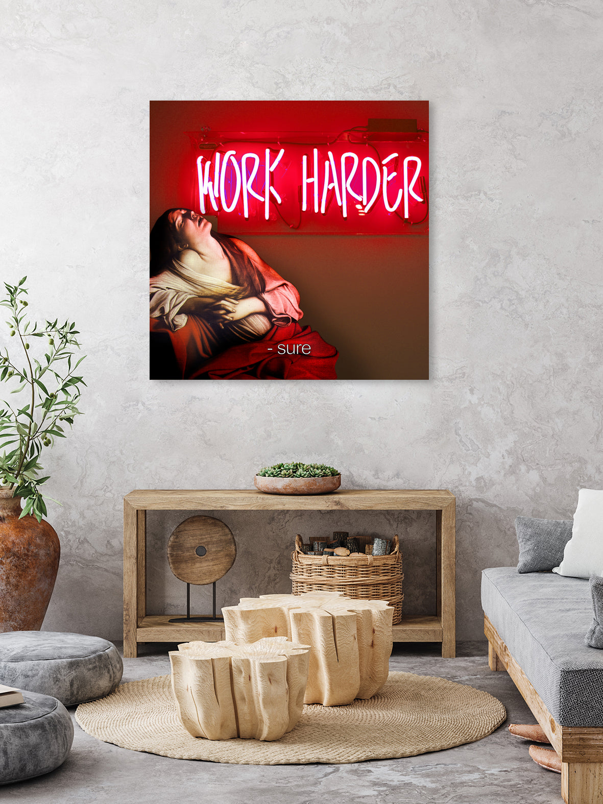 Work Harder by Mehmet Geren on GIANT ART - red photo manipulation