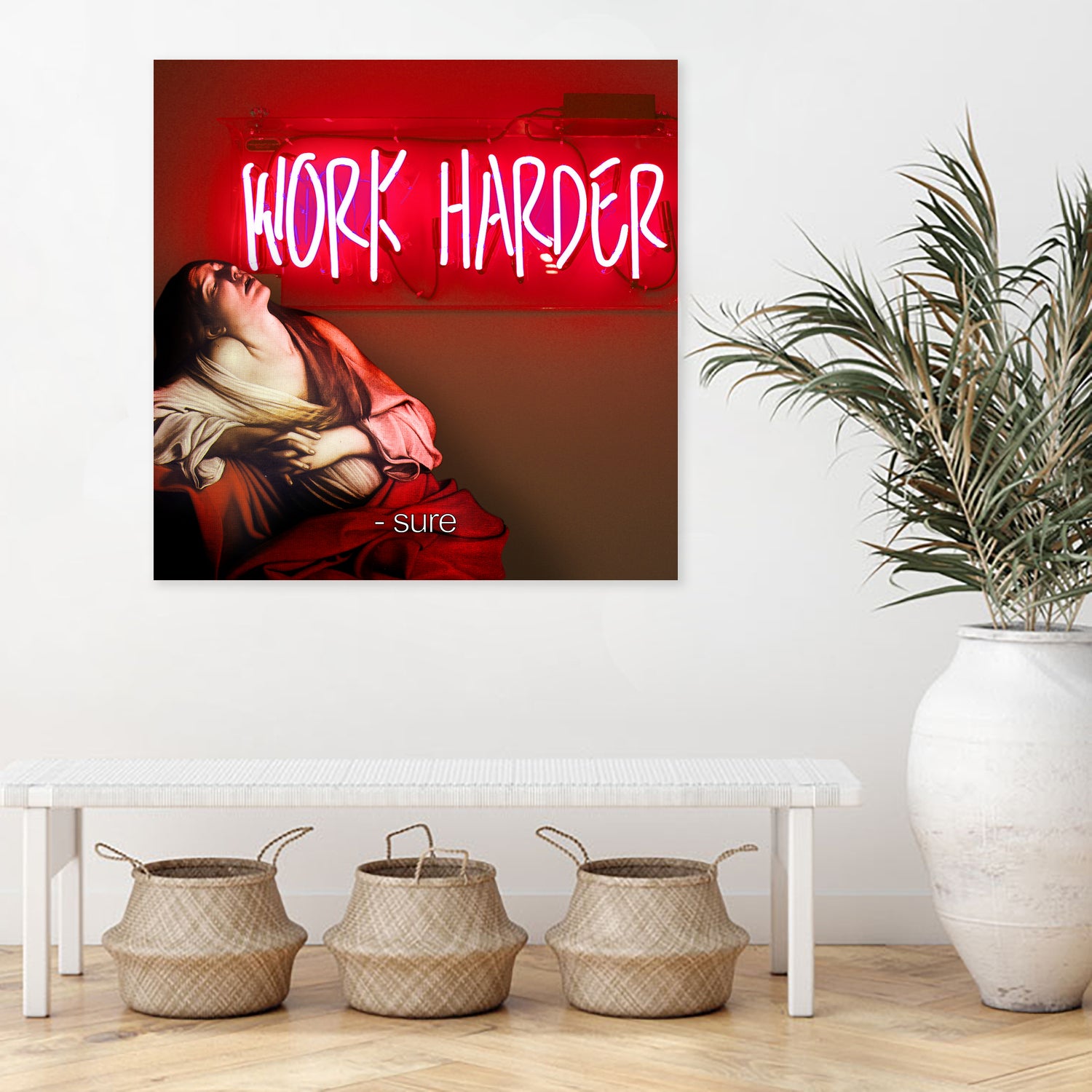 Work Harder by Mehmet Geren on GIANT ART - red photo manipulation