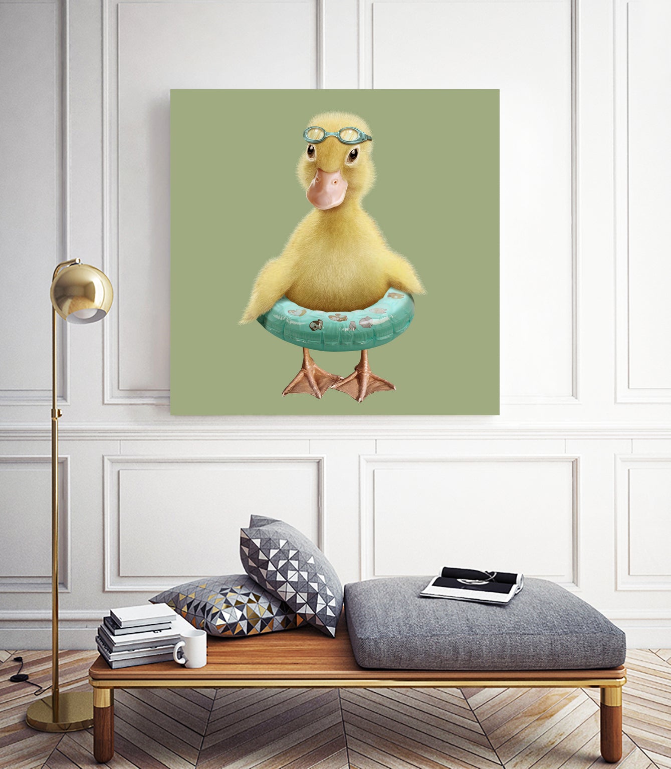 DUCK by JUMALI KATANI on GIANT ART - green digital painting