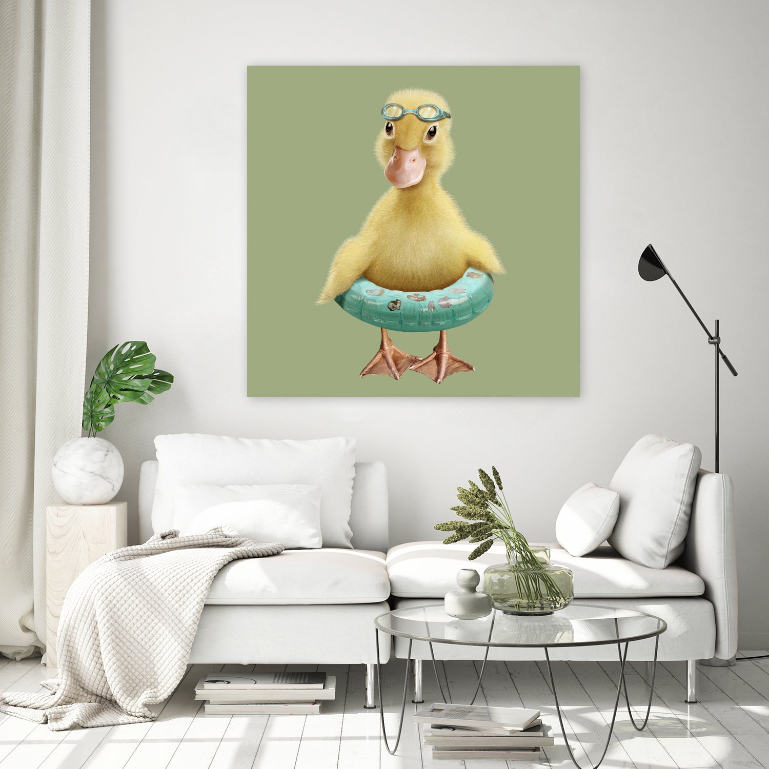 DUCK by JUMALI KATANI on GIANT ART - green digital painting