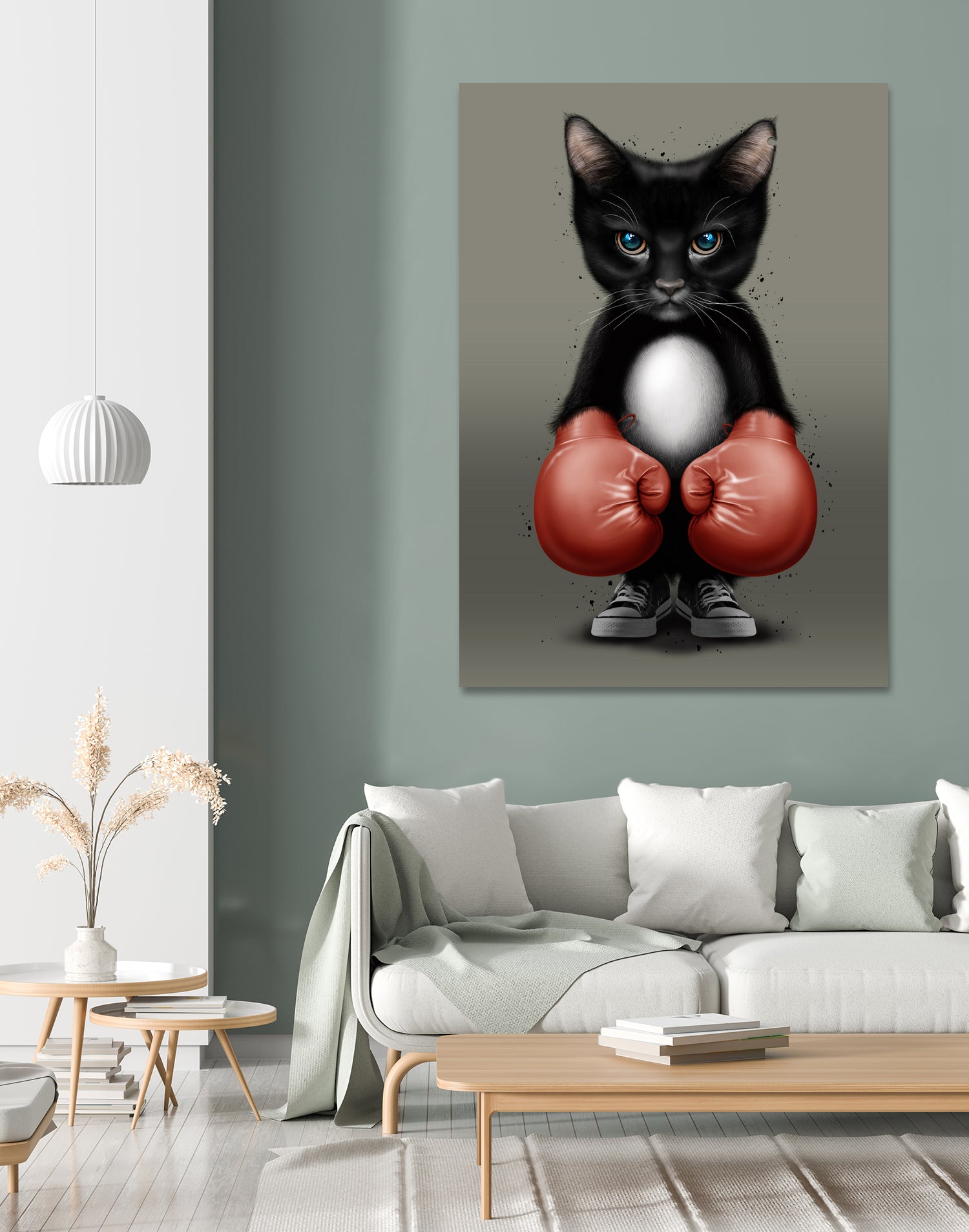 CAT BOXER 2017 by JUMALI KATANI on GIANT ART - black digital painting