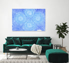 Blue ripples, four loci by Victor Fitzsimons on GIANT ART - blue mixed media