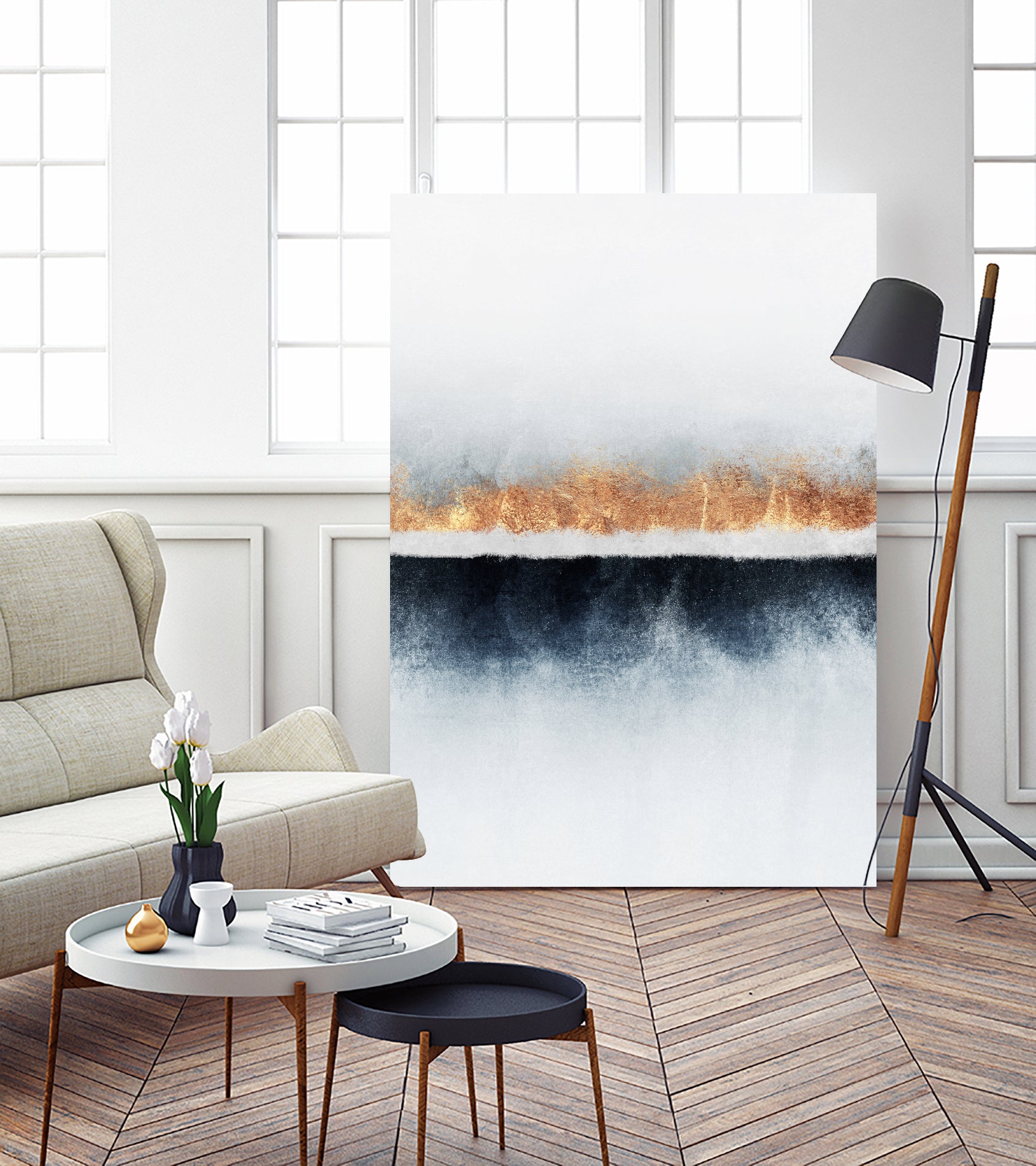 Horizon by Elisabeth Fredriksson on GIANT ART - white mixed media