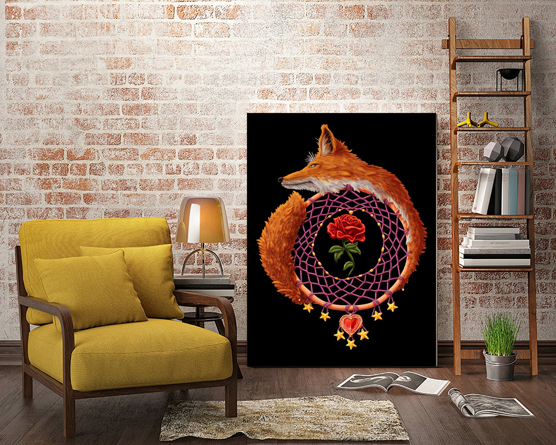 The Little Prince Dreamcatcher by Diogo Veríssimo on GIANT ART - orange digital painting