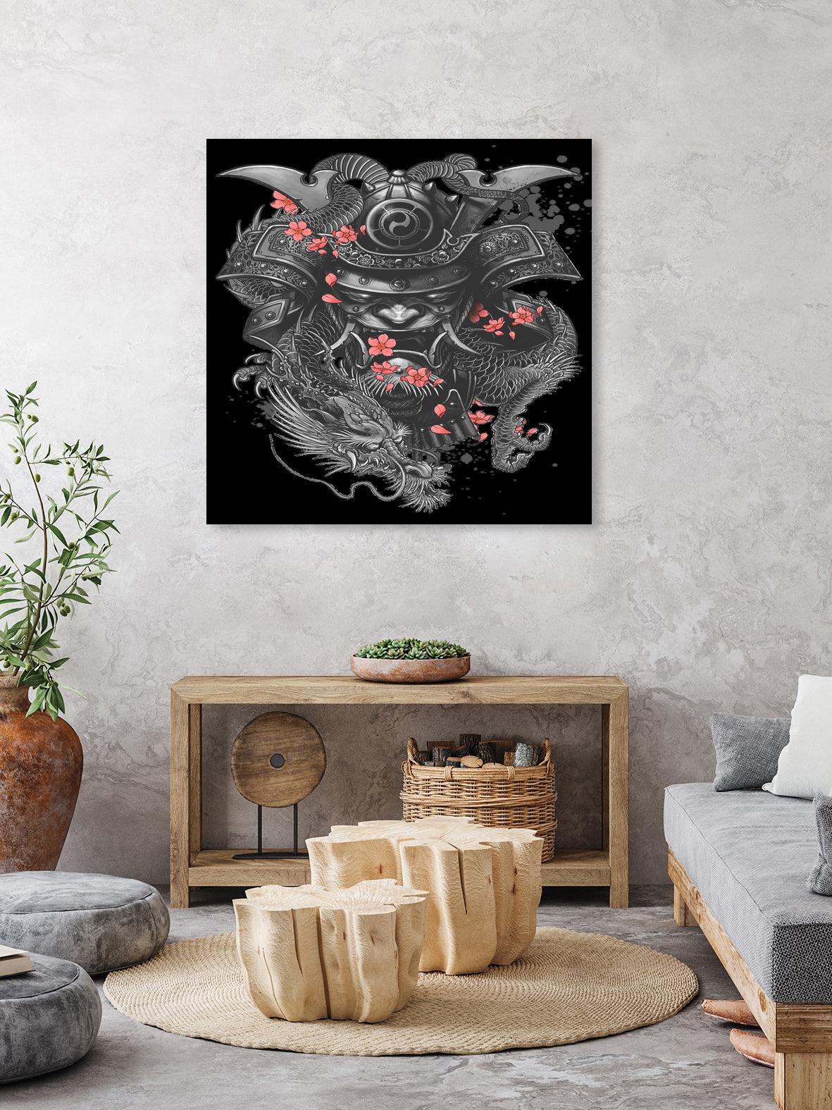 Sleeve tattoo Samurai Irezumi by Herman Wijanarko on GIANT ART - black vector illustration