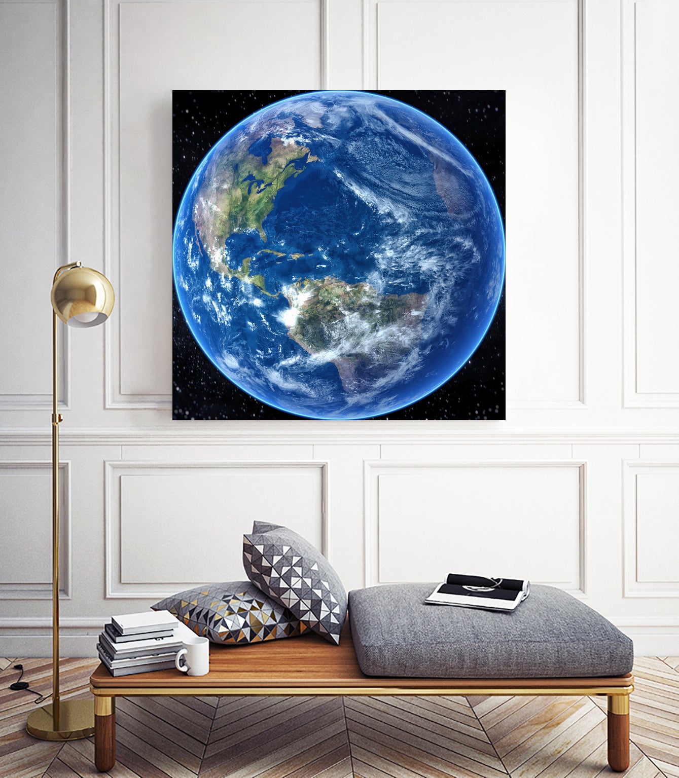 Planet Earth by Tenyo Marchev on GIANT ART - black 3d art
