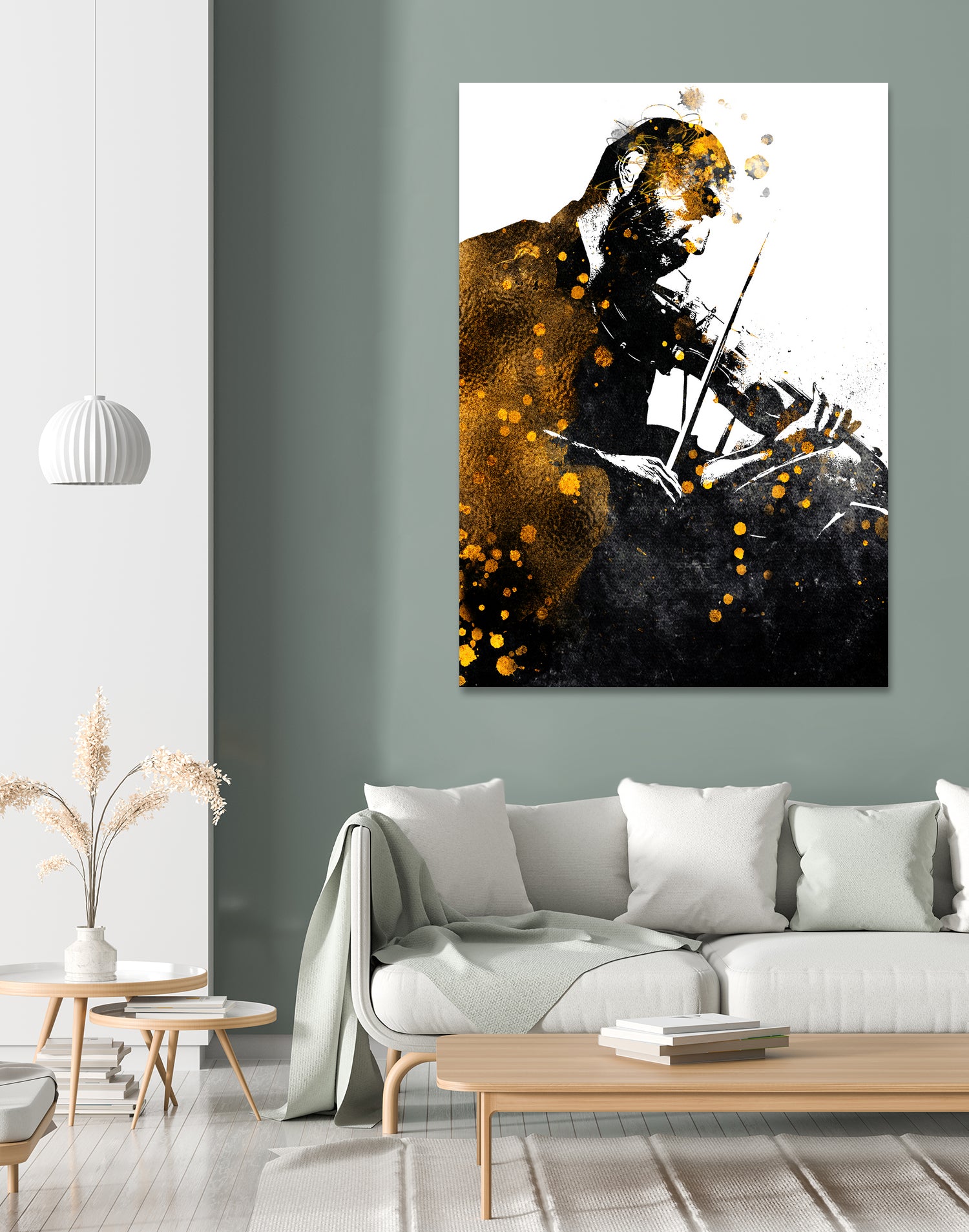 Violin music art gold and black #violin #music by Justyna Jaszke on GIANT ART - black digital painting