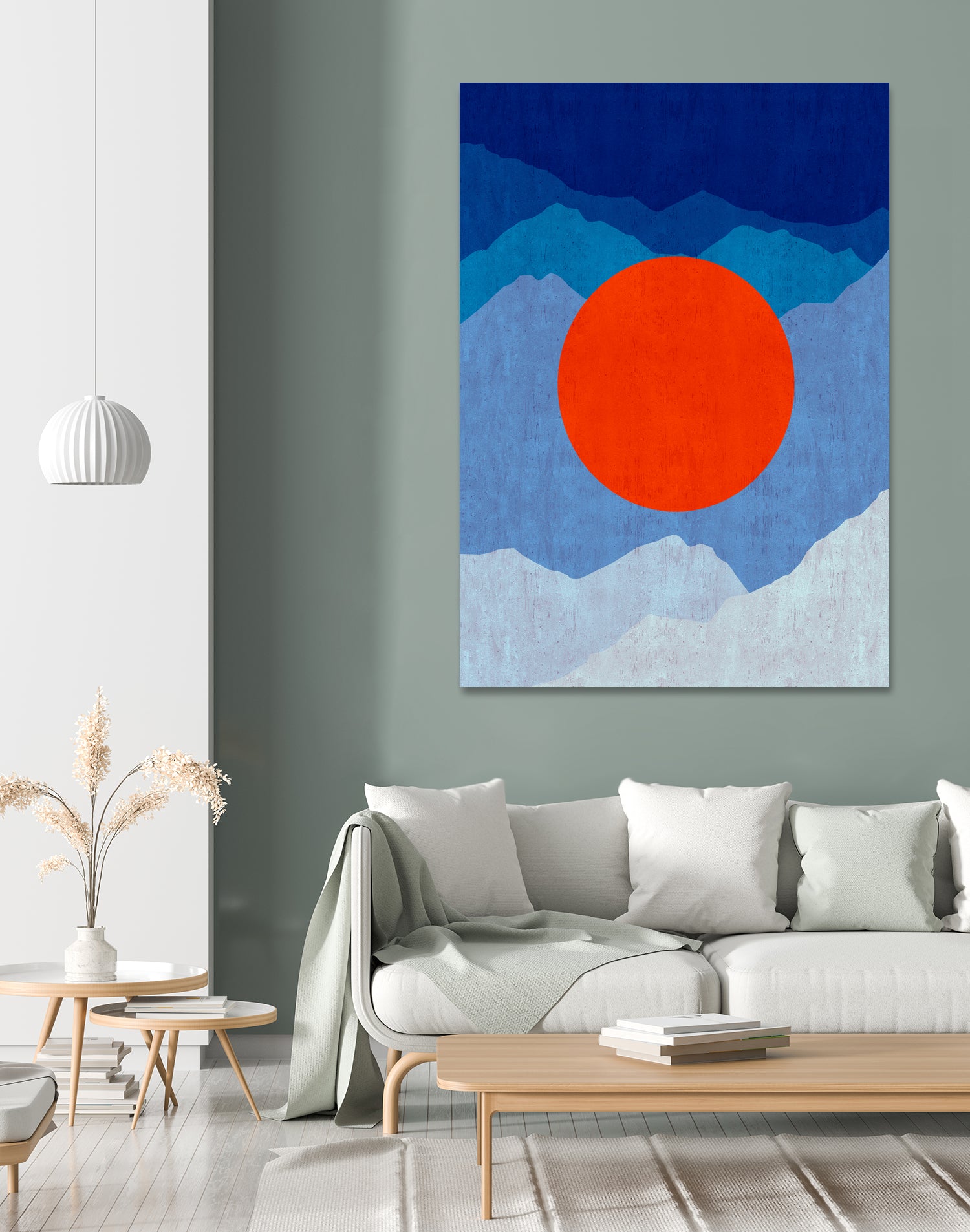 Minimalist landscape II by Vitor Costa on GIANT ART - blue digital painting