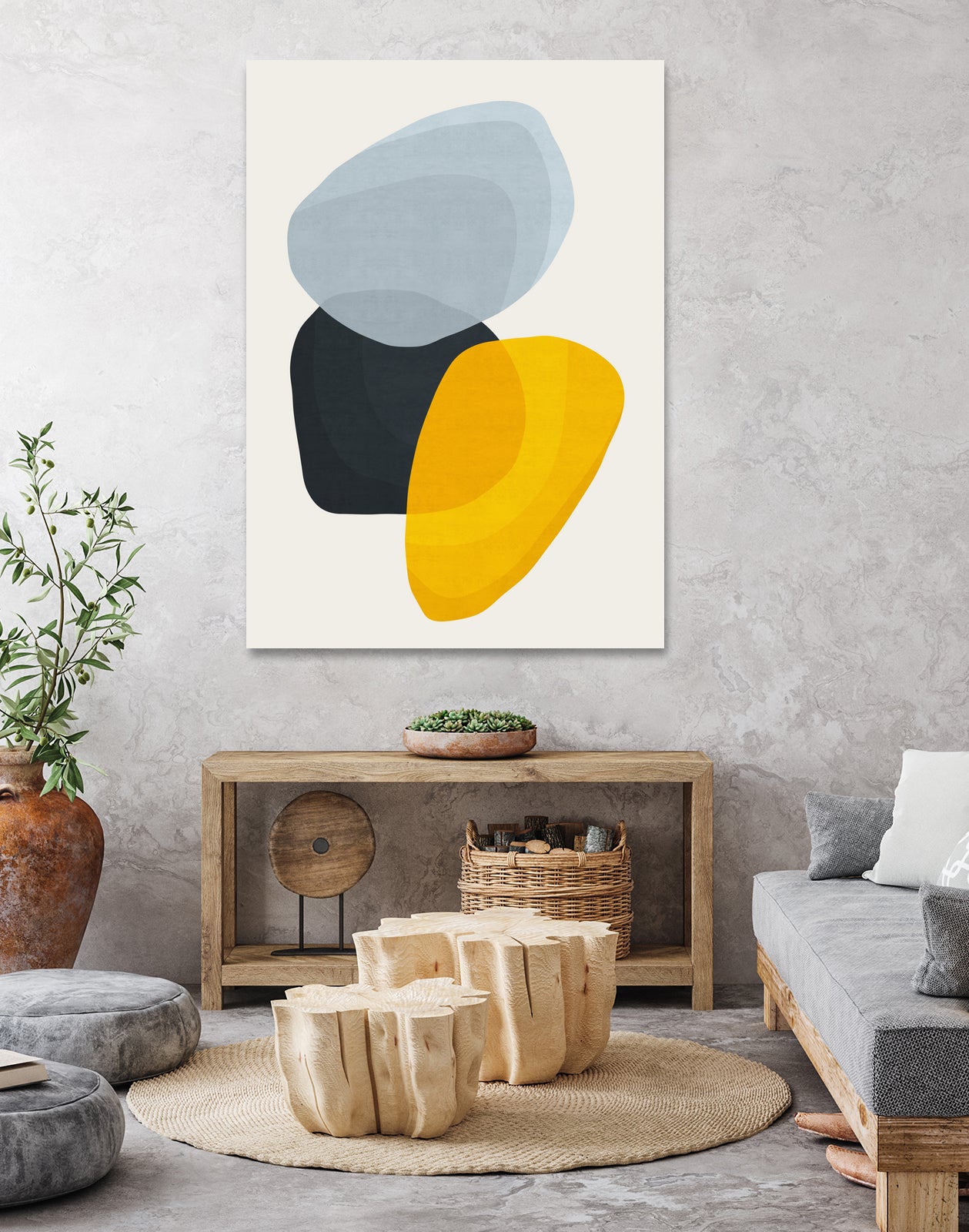 Abstract XVII by Vitor Costa on GIANT ART - yellow digital painting