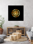 Black Sun symbol in gold- Schwarze Sonne by Shawlin Mohd on GIANT ART - brown digital drawing