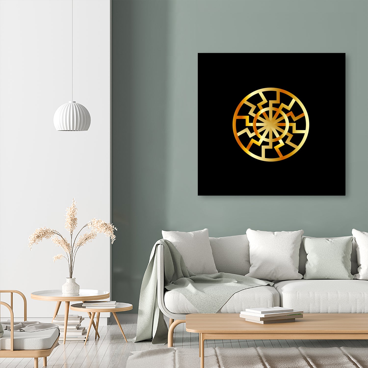 Black Sun symbol in gold- Schwarze Sonne by Shawlin Mohd on GIANT ART - brown digital drawing