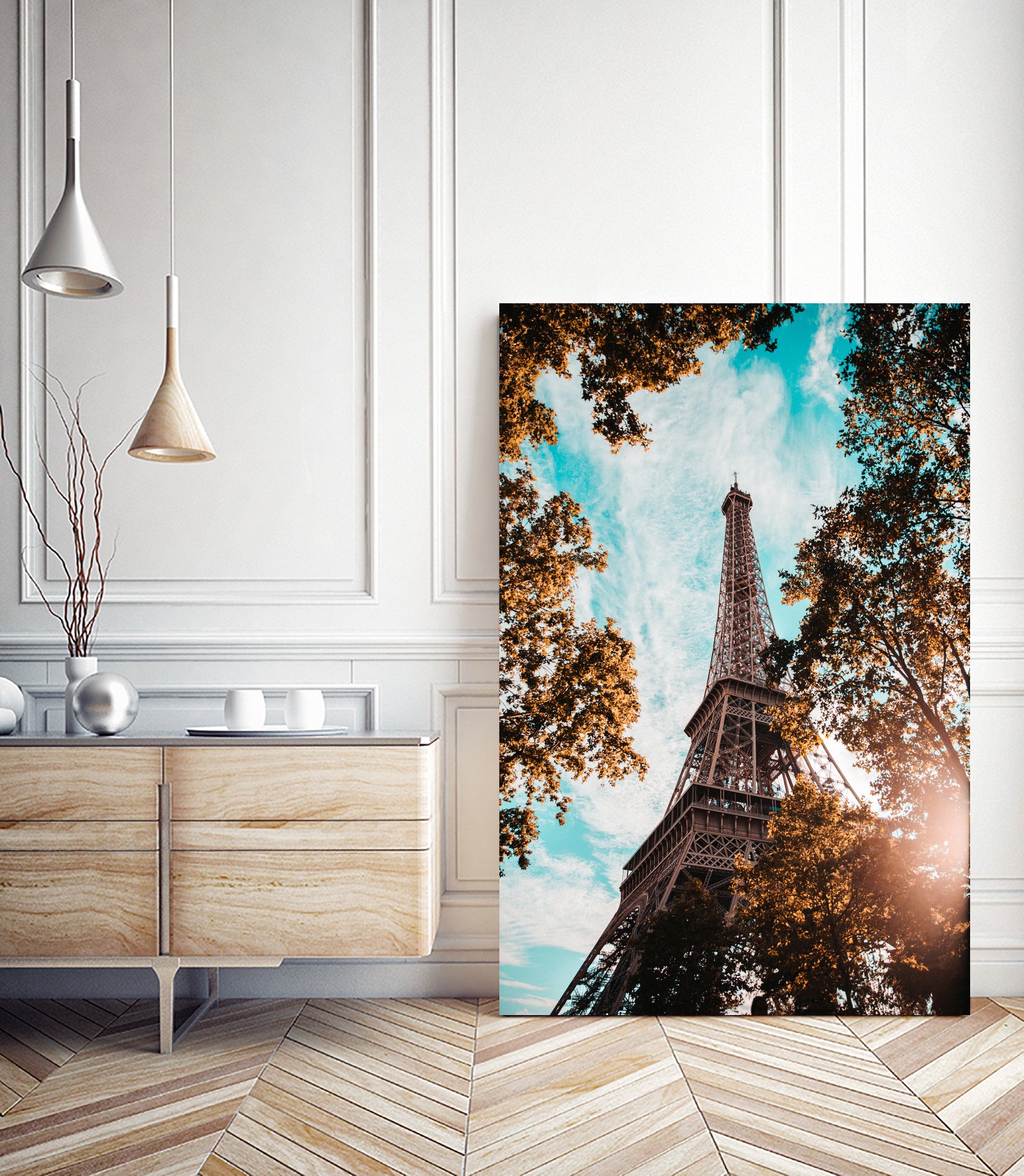 Sun on Effeil Tower by Marc Lamy on GIANT ART - orange photo manipulation