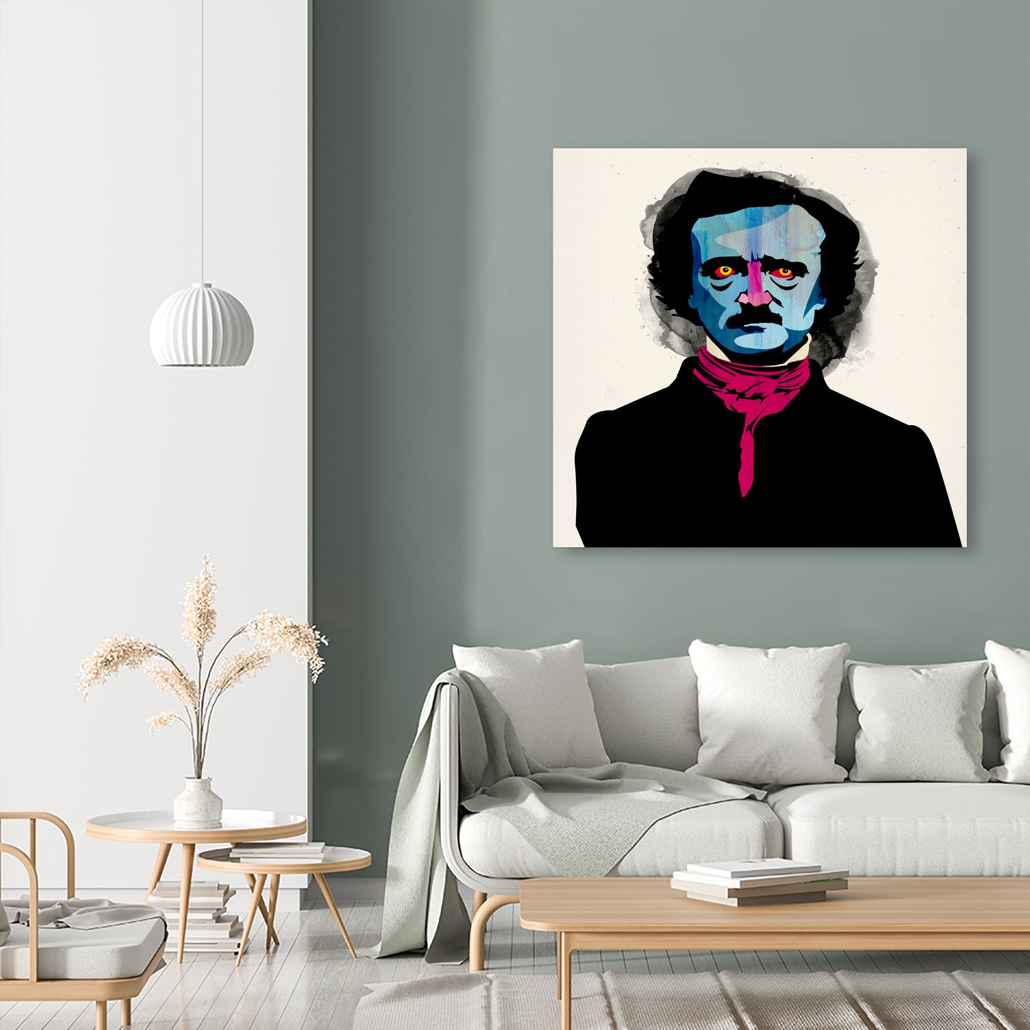 Edgar Allan Poe by Alvaro Tapia on GIANT ART - blue digital painting