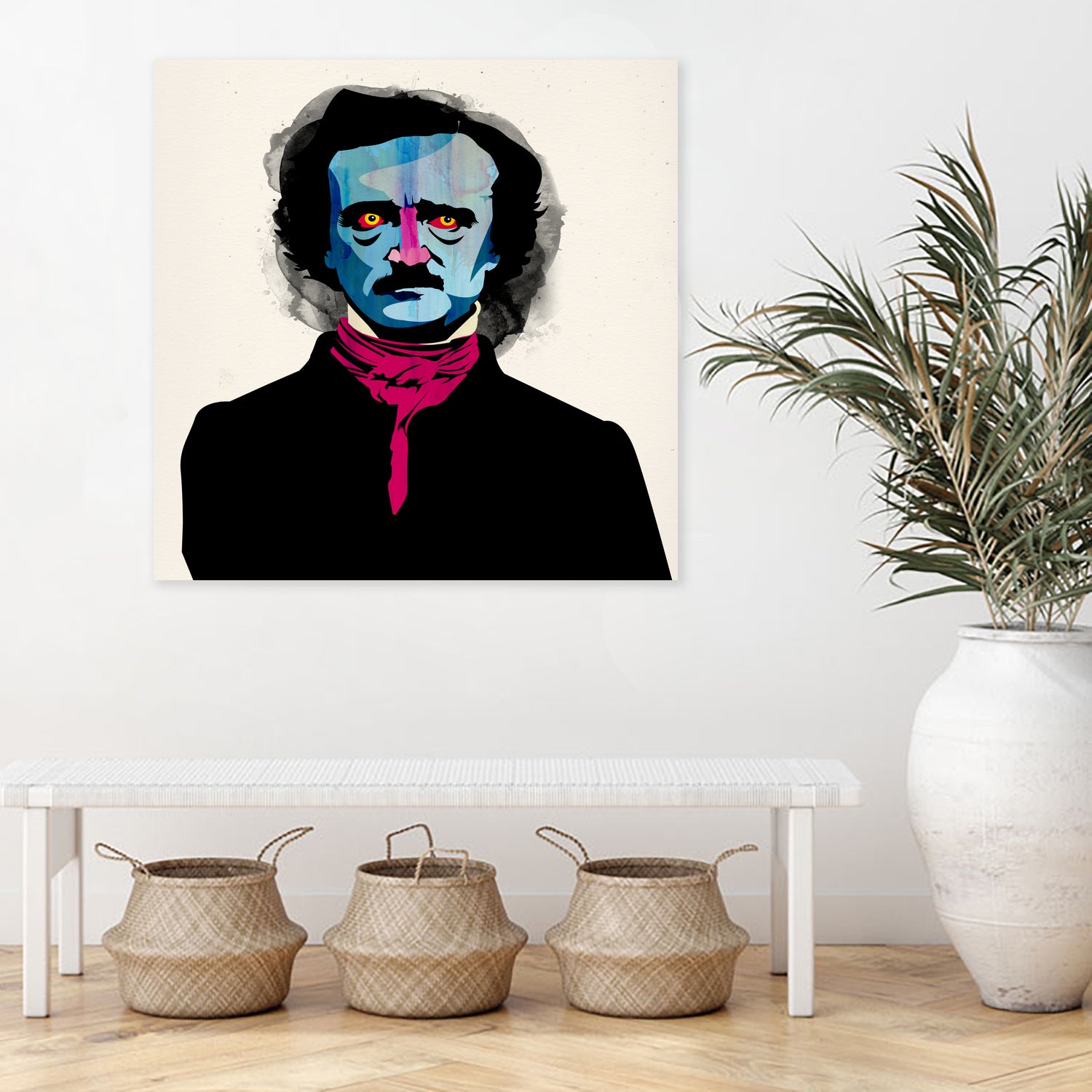 Edgar Allan Poe by Alvaro Tapia on GIANT ART - blue digital painting
