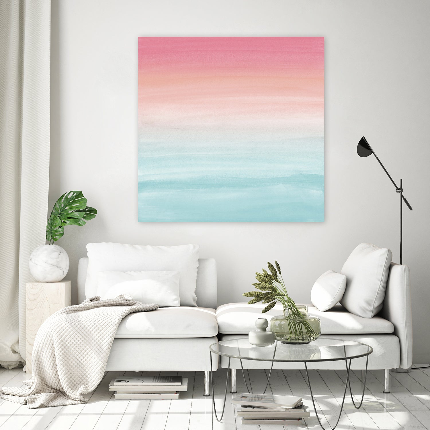 Touching Watercolor Abstract Beach Dream #1 #painting #decor by Anita & Bella Jantz on GIANT ART - orange digital painting