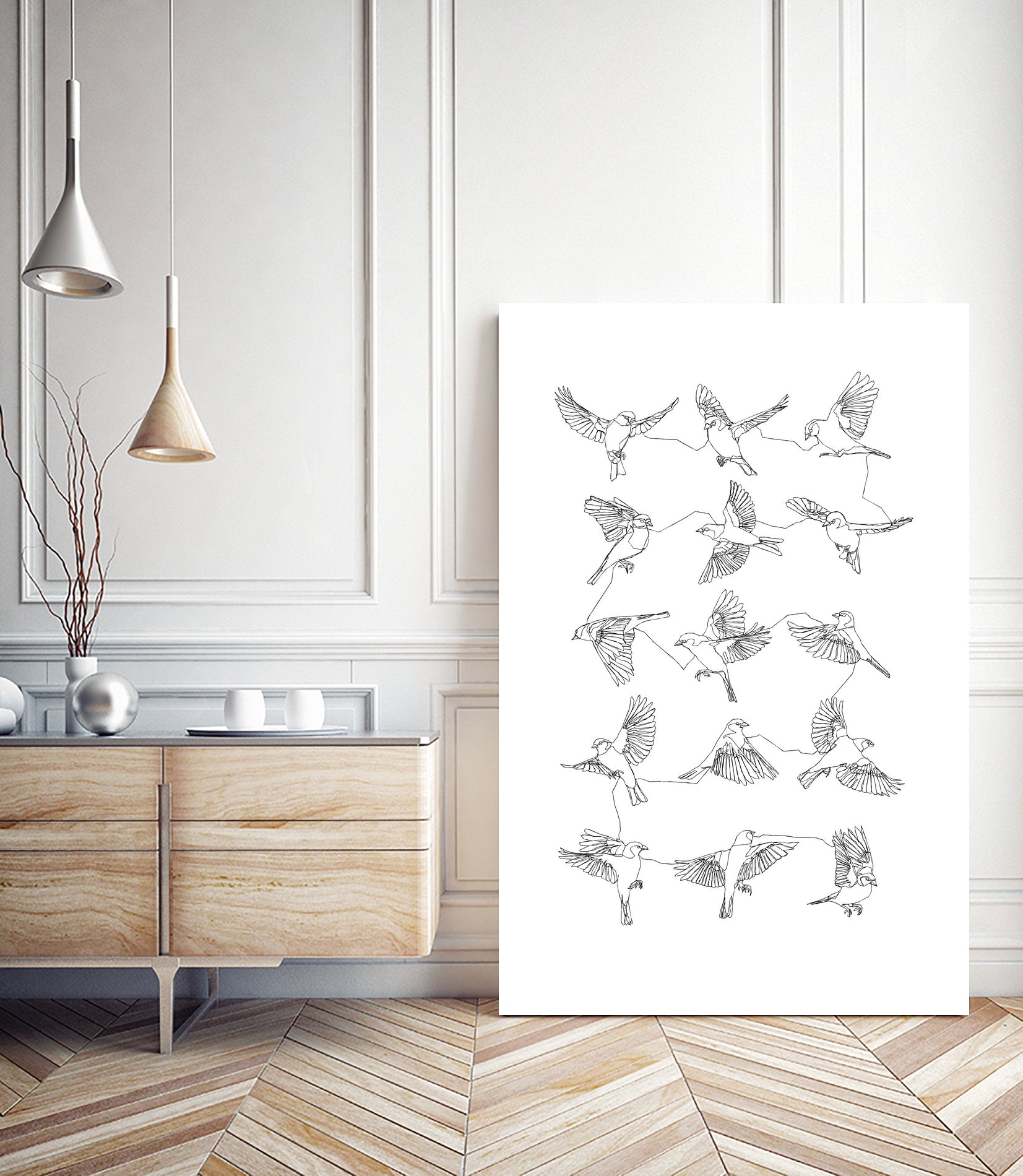 Birds by Edmund Maier on GIANT ART - white digital painting