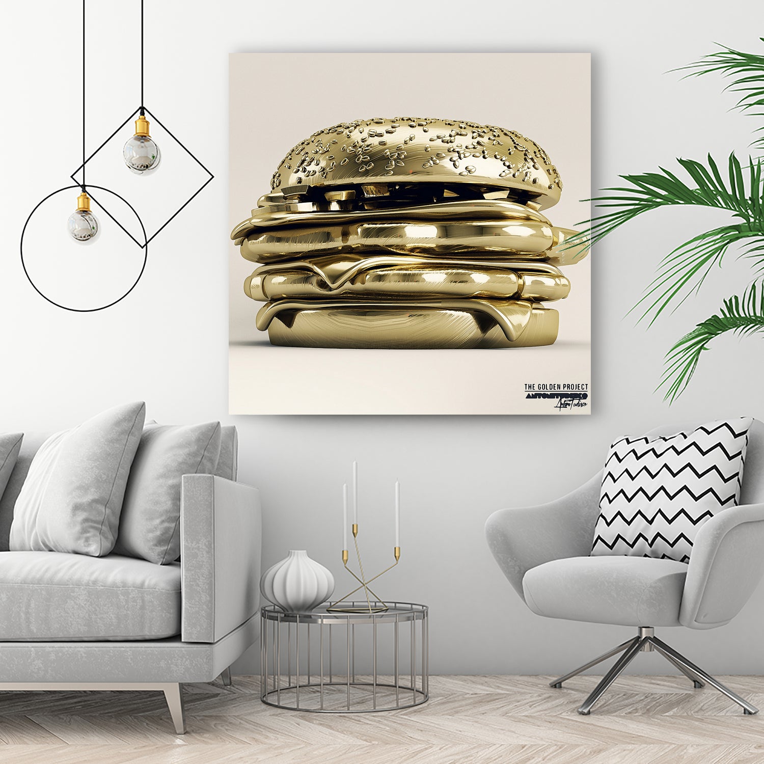 Golden Burger by Antoni Tudisco on GIANT ART - 3d art