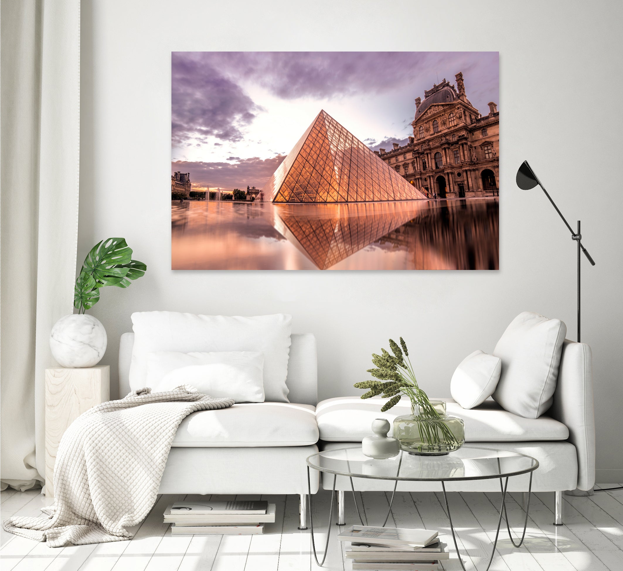 The Louvre by Steven Sandner on GIANT ART - white digital painting