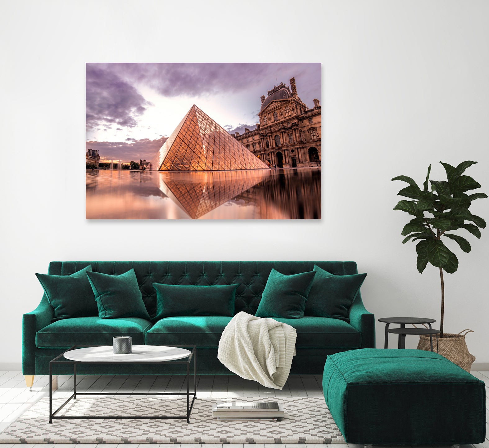 The Louvre by Steven Sandner on GIANT ART - white digital painting