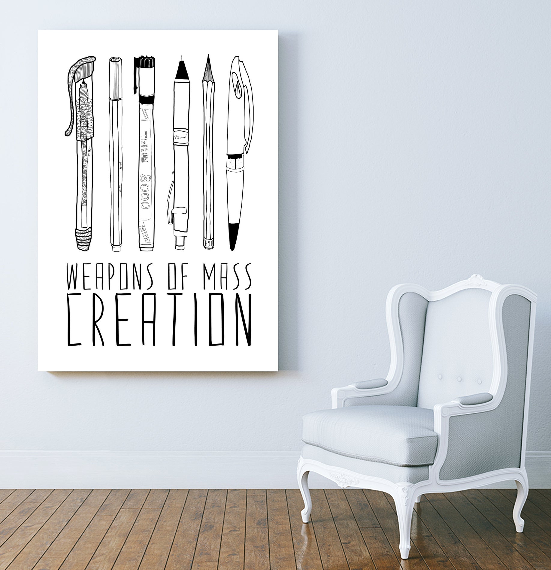 WEAPONS OF MASS CREATION by Bianca Green on GIANT ART - black typography