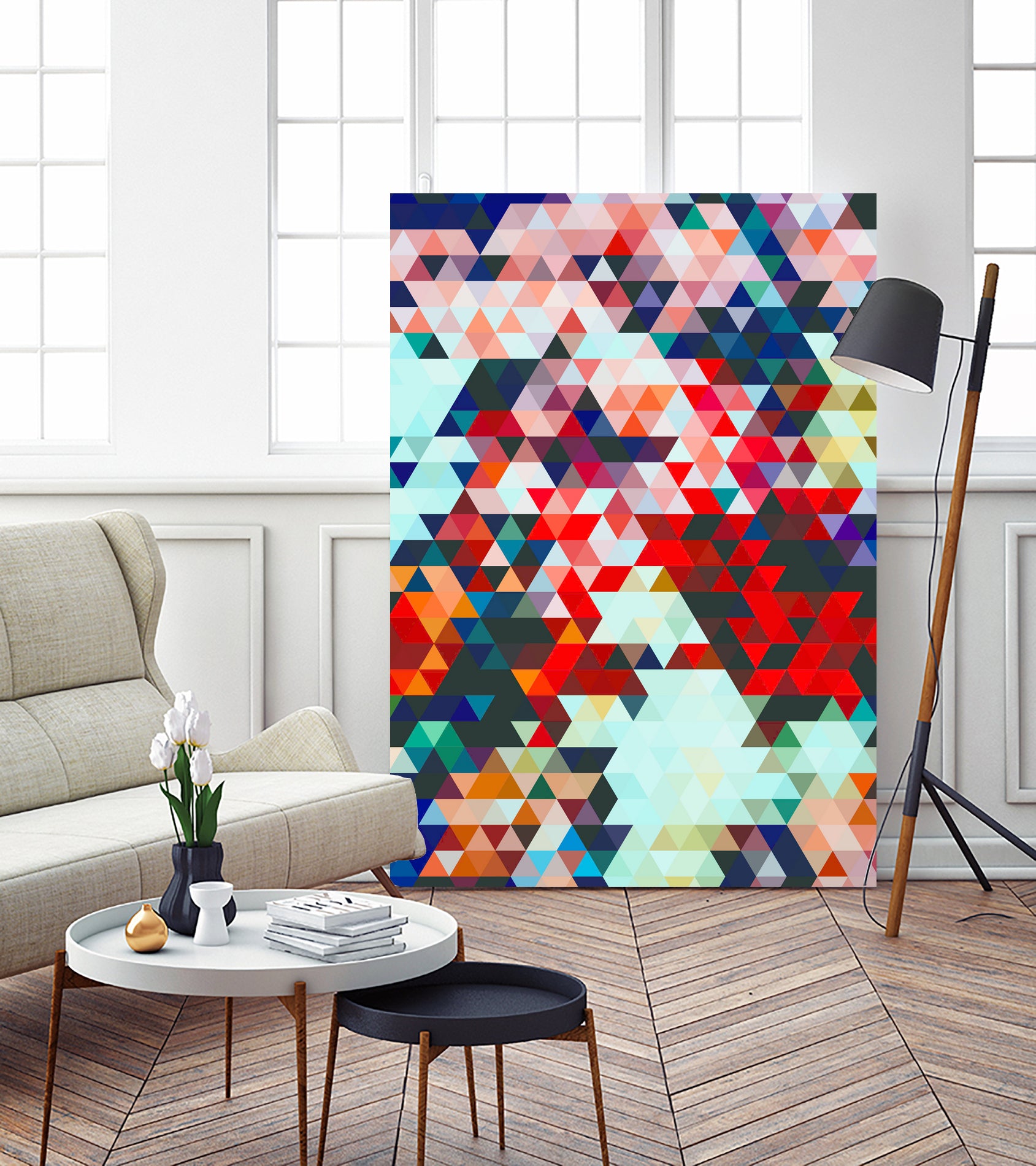 Geometrico by Uma Gokhale on GIANT ART - red digital painting