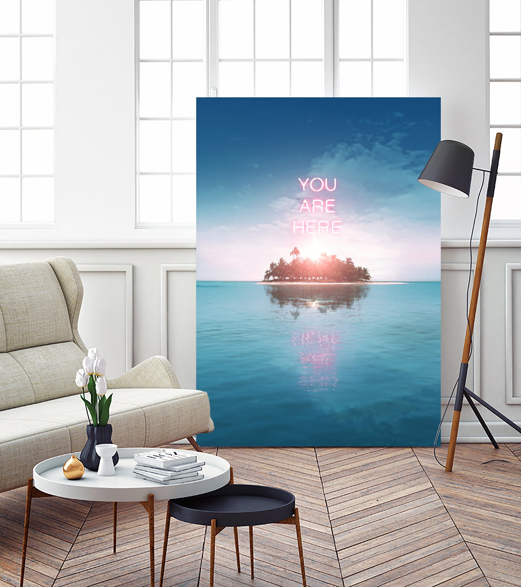 YOU ARE HERE by Jonas Loose on GIANT ART - blue photo manipulation