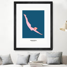 Baigneuse by Nanametza Biarritz on GIANT ART - blue digital drawing