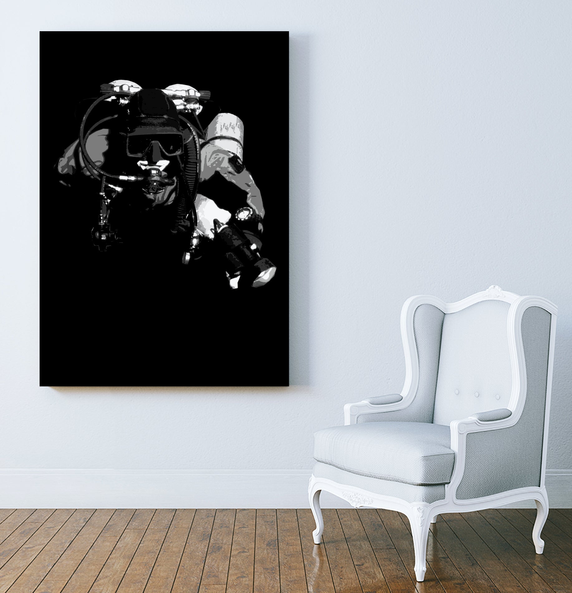 cave diver by Gerardo Aizpuru on GIANT ART - black photo manipulation