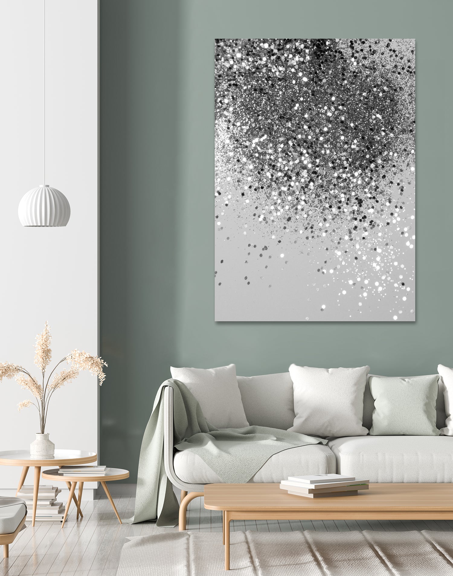 Soft Silver Gray Glitter #1 (Faux Glitter - Photography) by Anita & Bella Jantz on GIANT ART - gray photo illustration