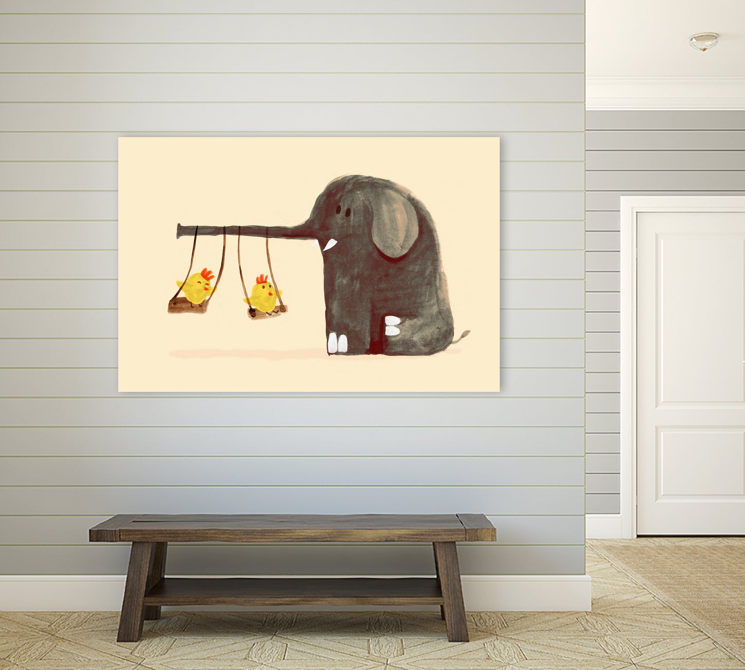 Elephant Swing by Budi Satria Kompoi on GIANT ART - digital painting