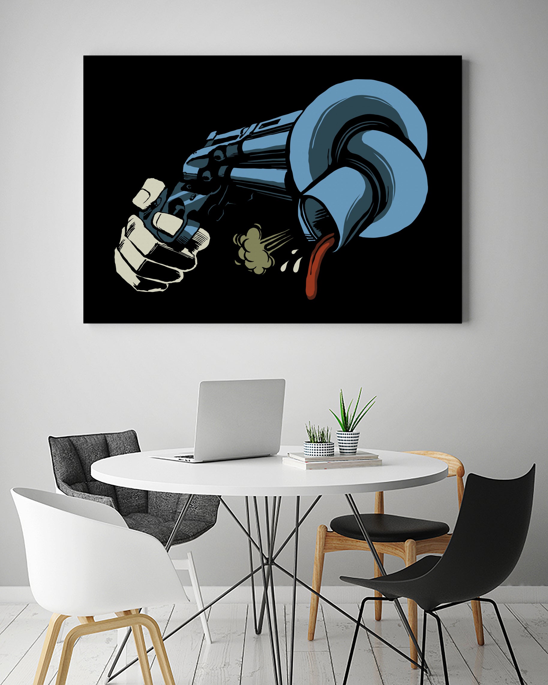 Crooked Gun by Bily Mariano da Luz on GIANT ART - black vector illustration