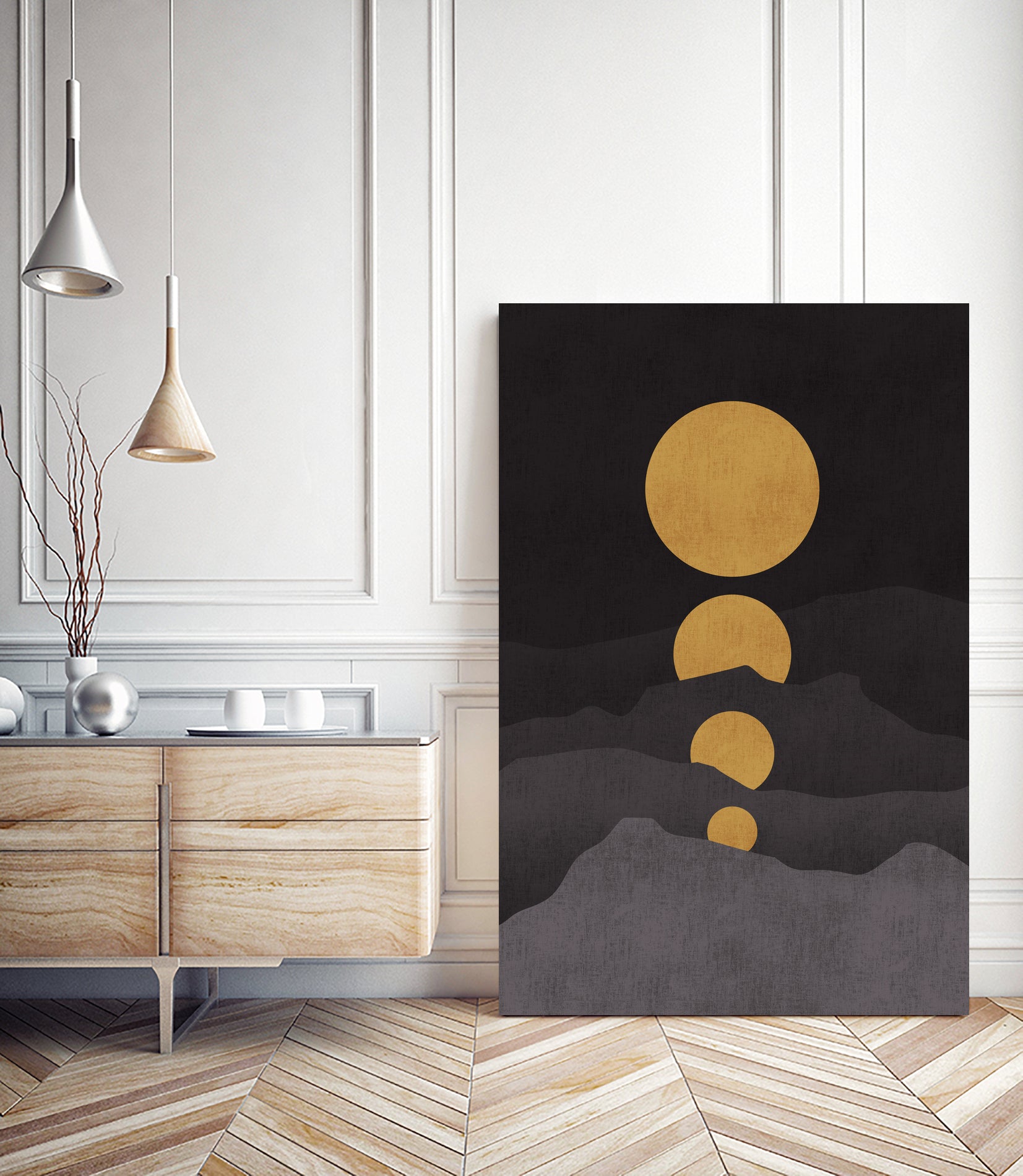 Rise of the Golden Moon by Budi Satria Kompoi on GIANT ART - mixed media