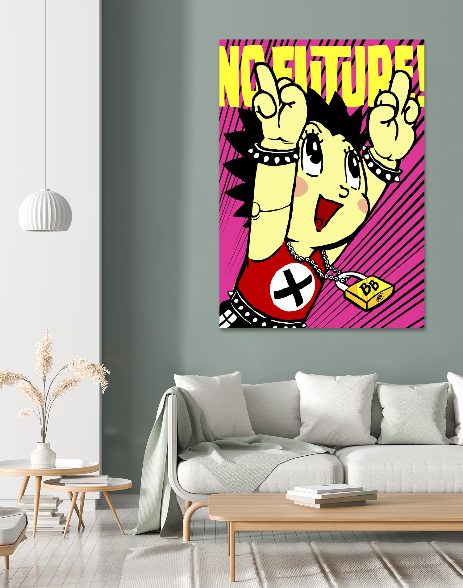 No Future by Bily Mariano da Luz on GIANT ART - pink vector illustration