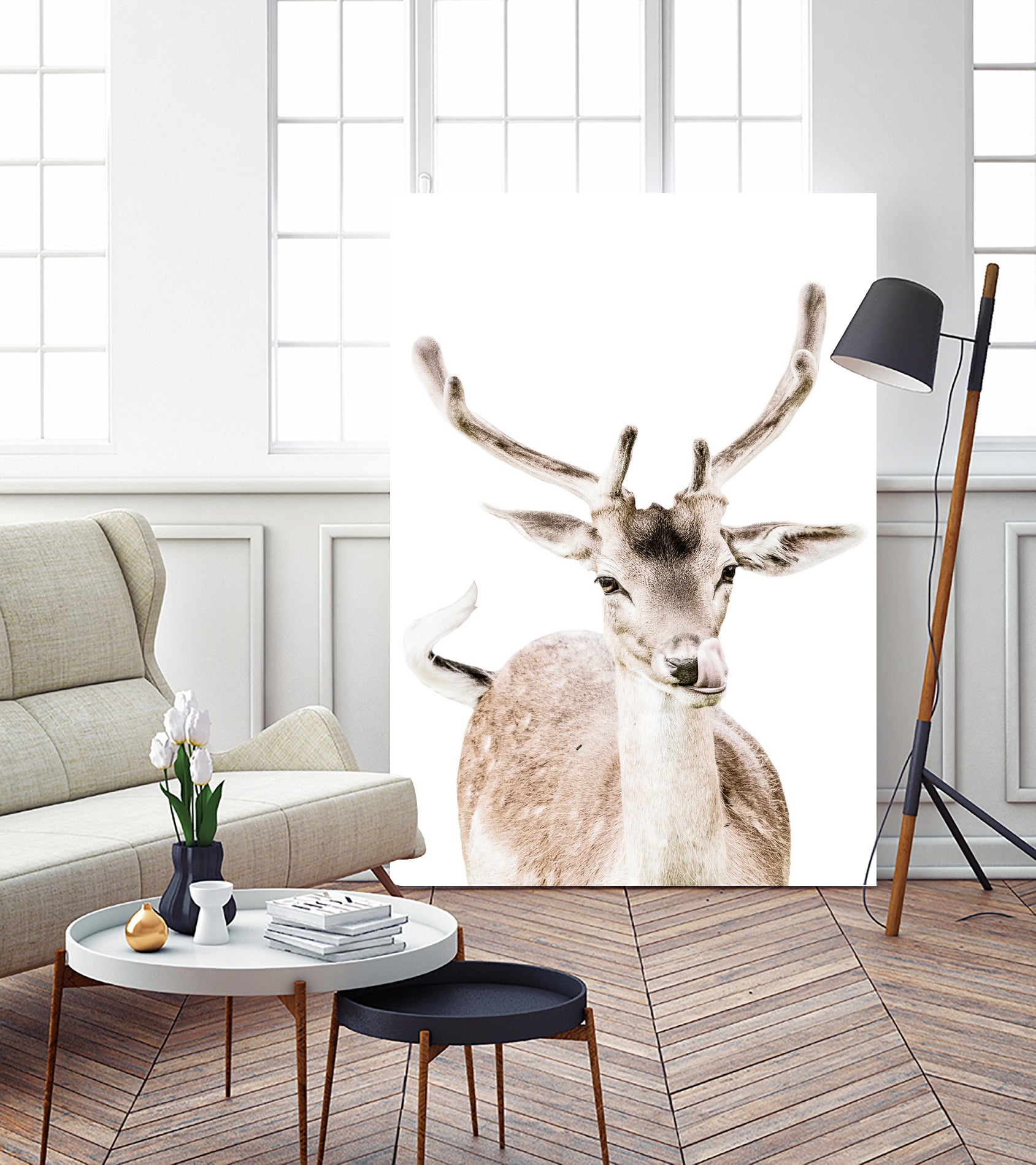 Deer I by Victoria Frost on GIANT ART - white photo manipulation