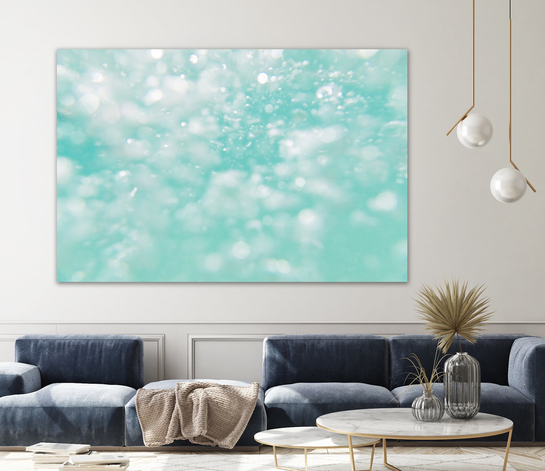 Underwater Caribbean Bubbles Dream 1 by AnitasBellasArt on GIANT ART - blue coastal
