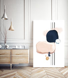 Abstract Study Blush and Navy Blue by Studio North on GIANT ART - pink digital painting
