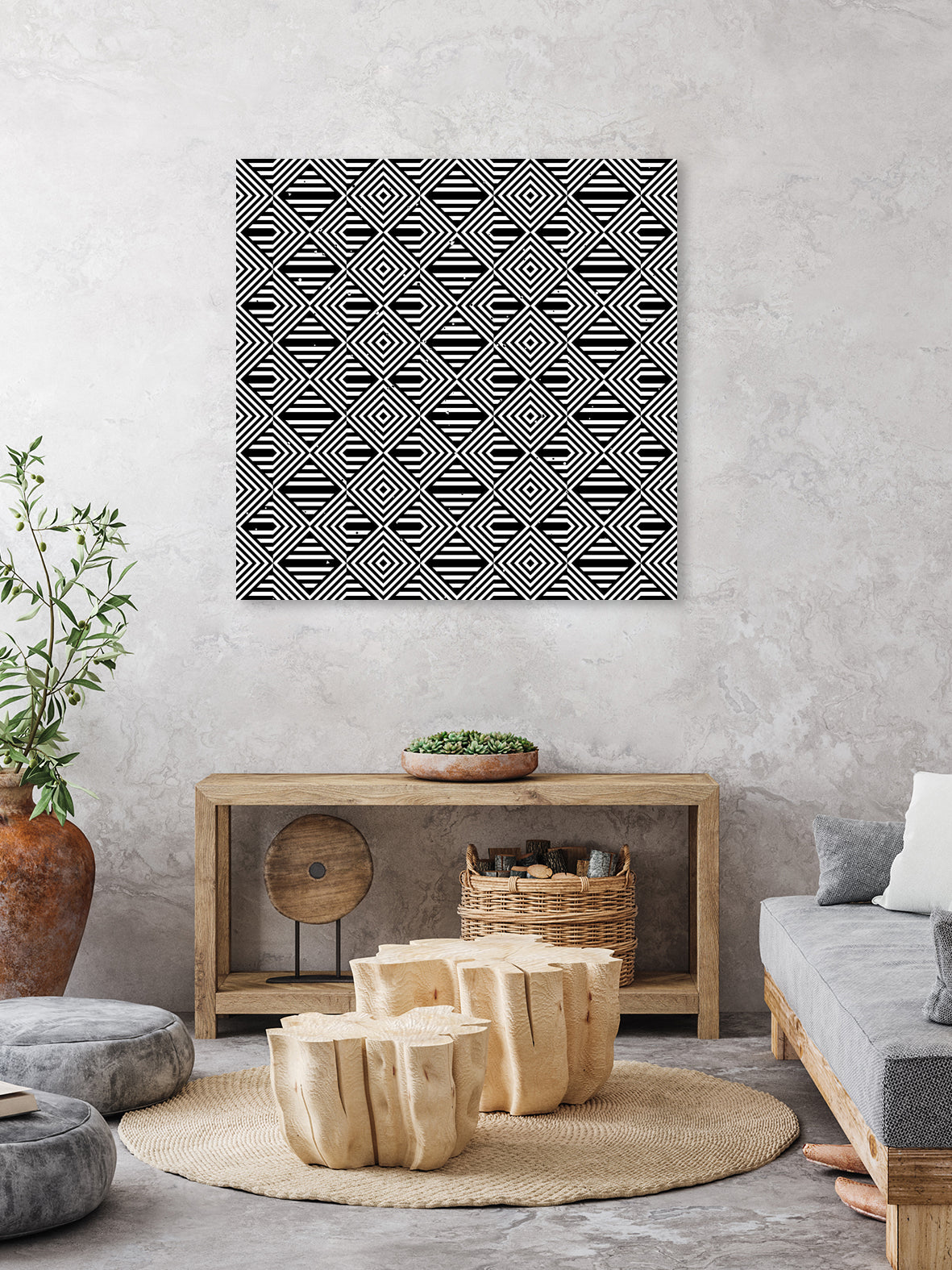 Pattern with striped lines by Divin Creador on GIANT ART - black vector illustration