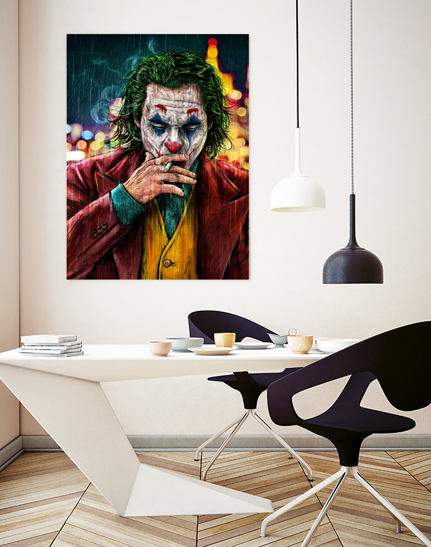 Smoking Joker Pt.1 by Arcadia Wiryawan on GIANT ART - red digital painting
