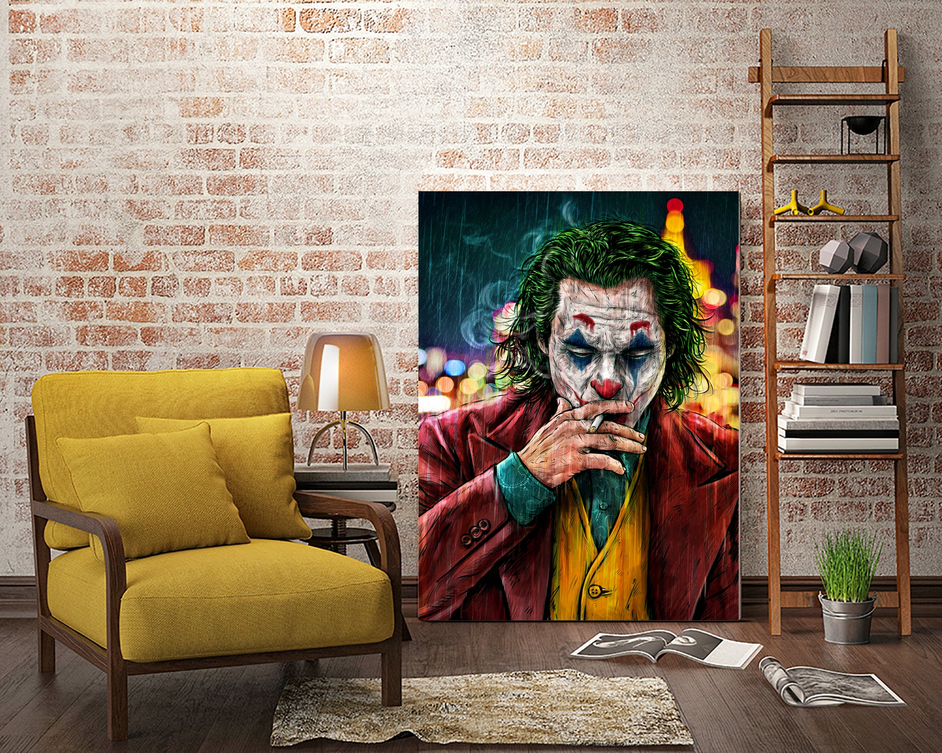 Smoking Joker Pt.1 by Arcadia Wiryawan on GIANT ART - red digital painting