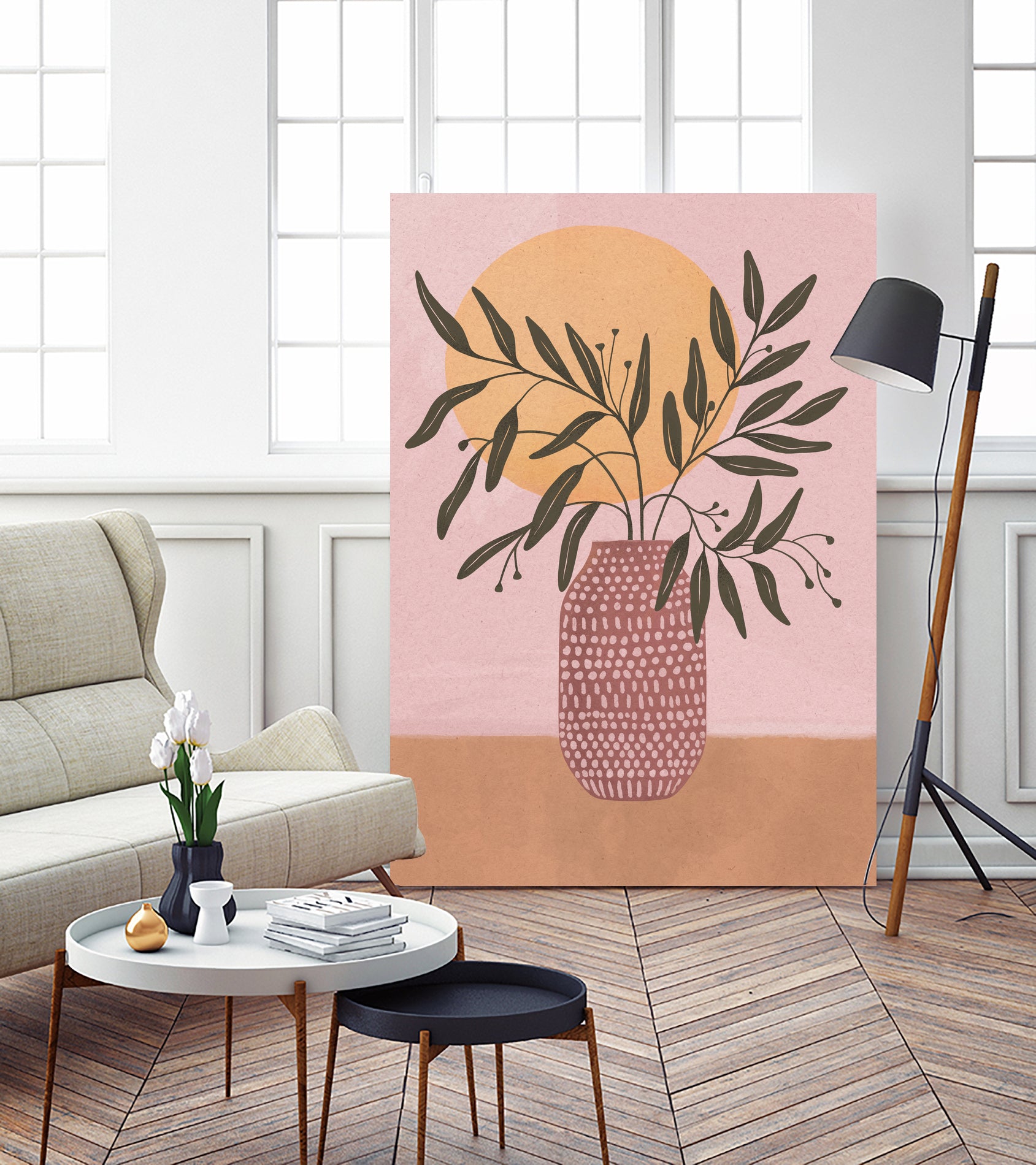 olive branch by Laura Graves on GIANT ART - pink digital painting