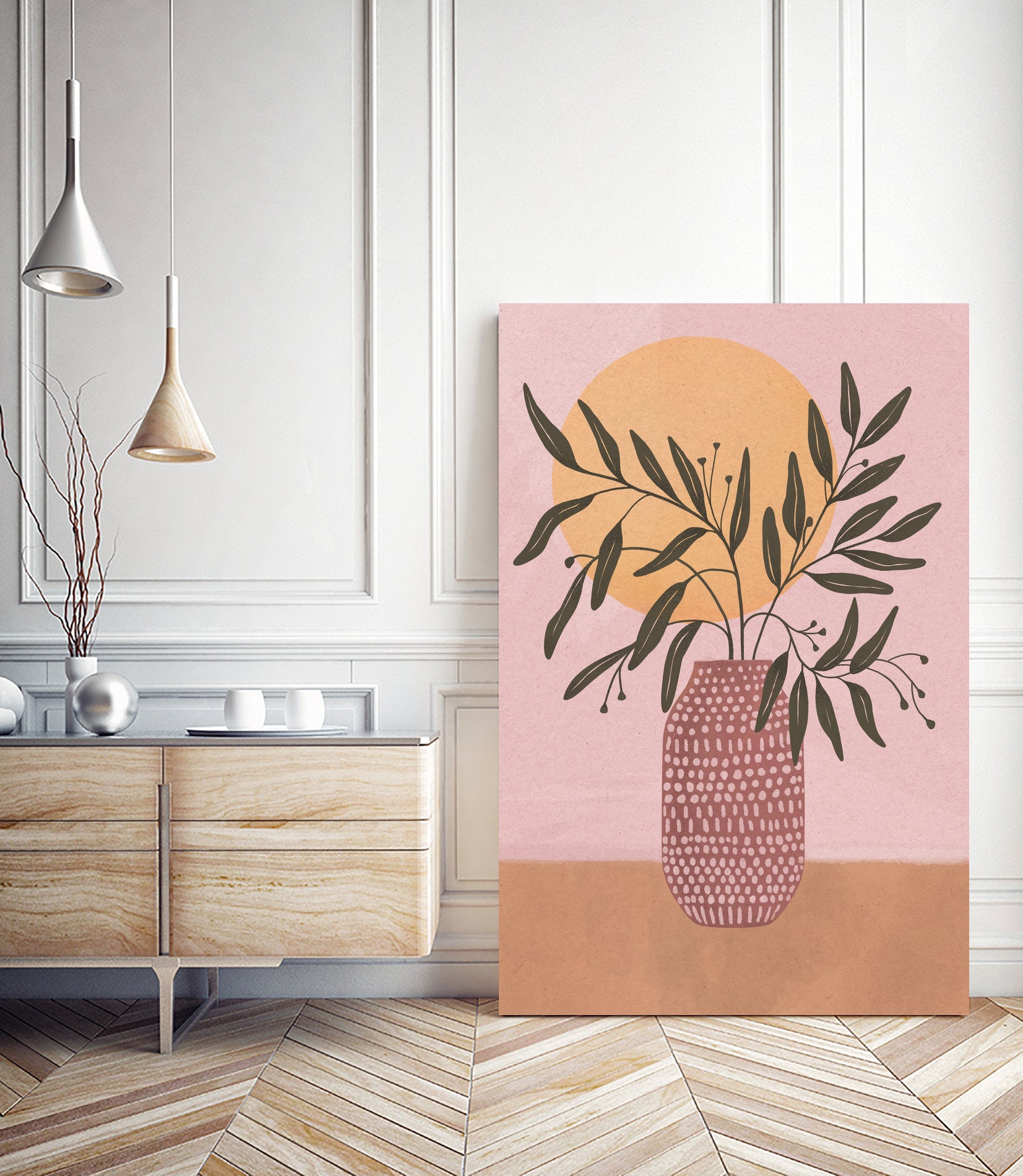 olive branch by Laura Graves on GIANT ART - pink digital painting