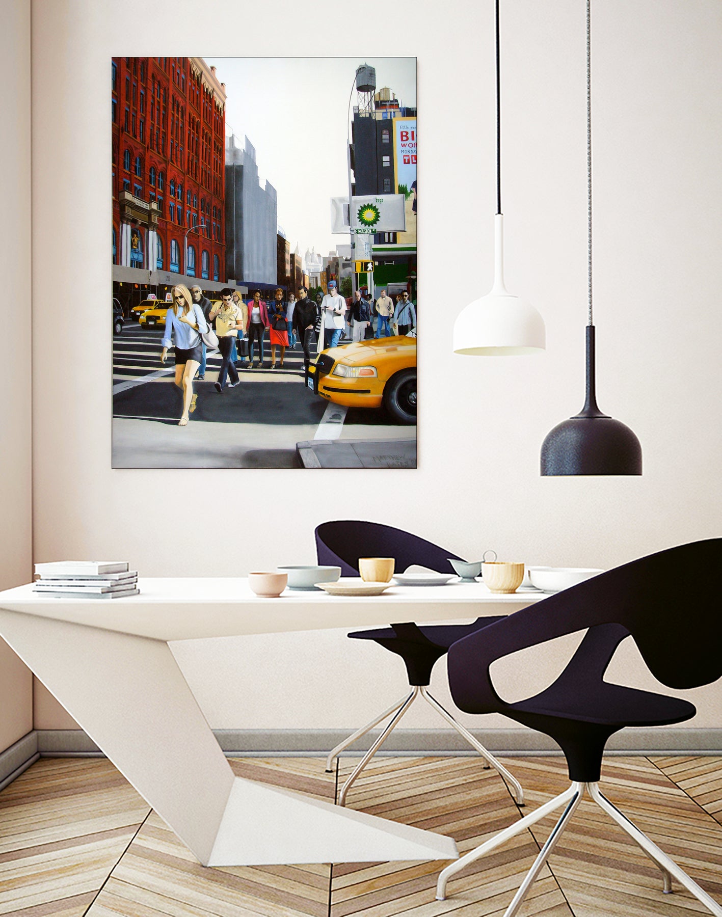 SoHo New York City by Matthew Holden Bates on GIANT ART - red mixed media