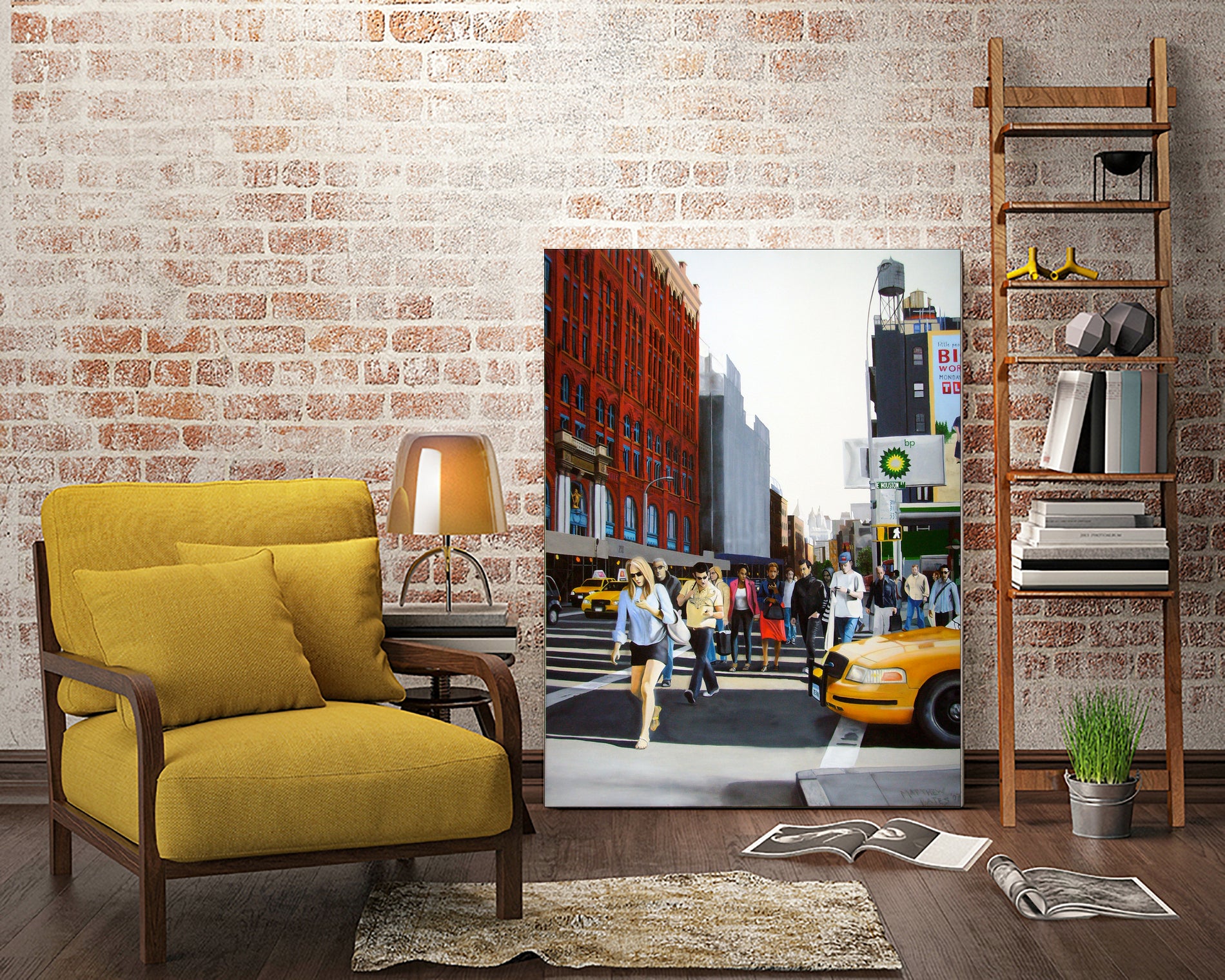SoHo New York City by Matthew Holden Bates on GIANT ART - red mixed media