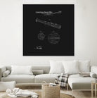 Baseball Bat Patent - Black by Finlay McNevin on GIANT ART - black typography