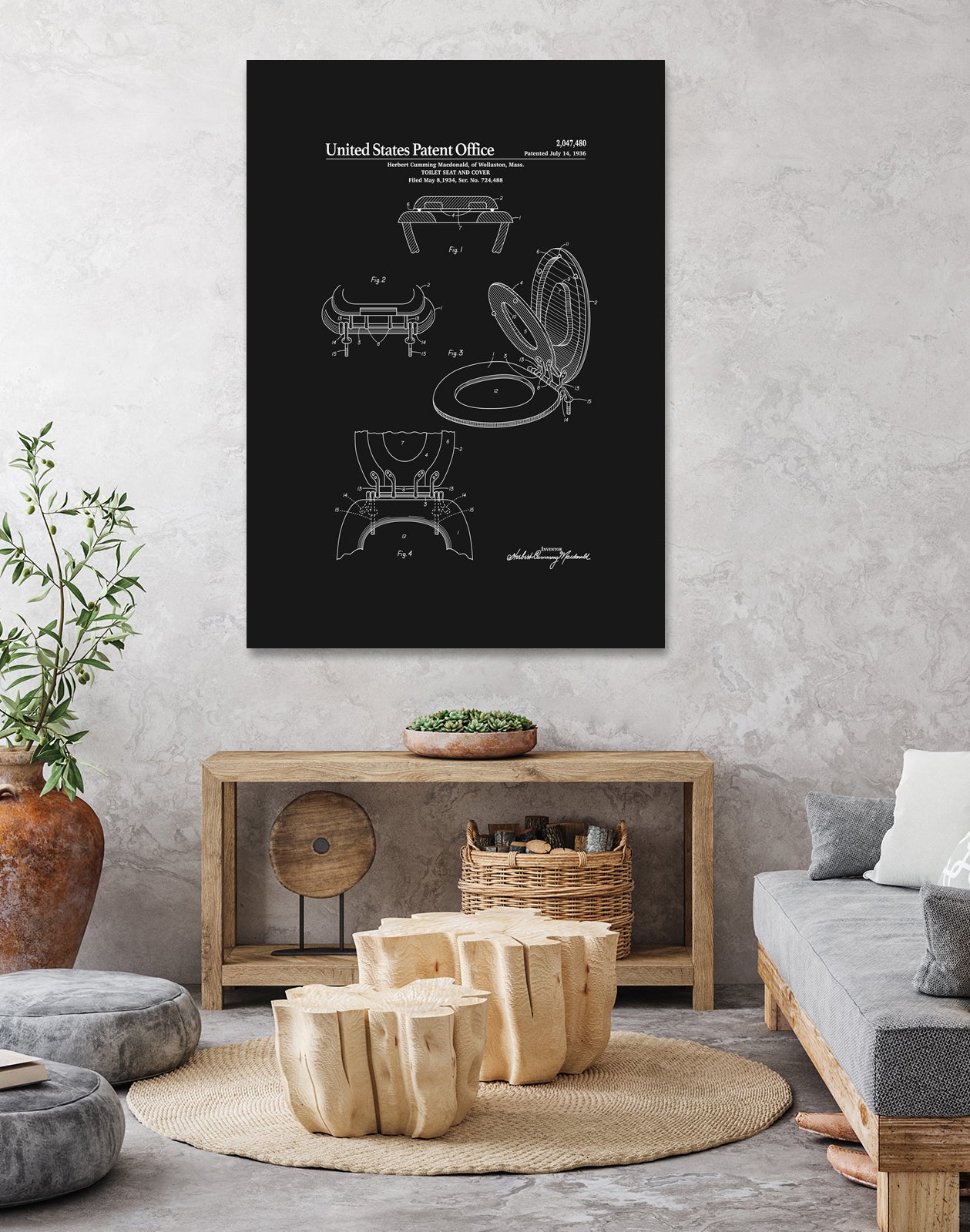Toilet Seat and Cover Patent - Black by Finlay McNevin on GIANT ART - black typography